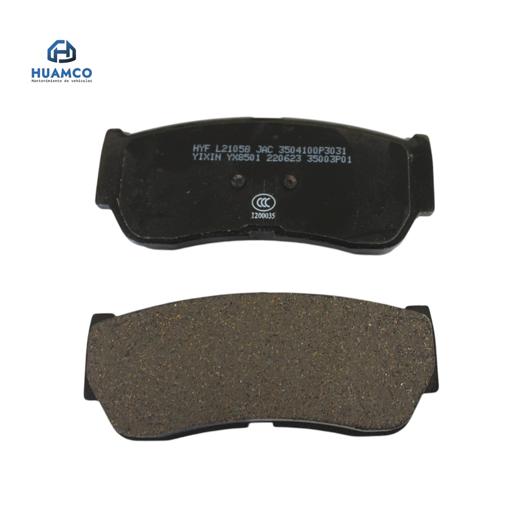 JGO PASTILLA FRENO POSTERIOR JAC T6 3504300P3031 / HYF3502P442-030/130/230