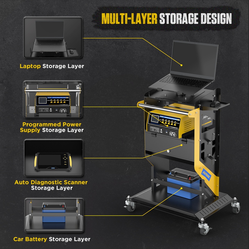 CARRO  PORTA HERRAMIENTA 3 NIVELES DIAGNOSTICO VERSION ACTUALIZADA MMT553-1