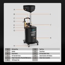 MAQUINA RECOLECTORA  ACEITE NEUMATICA  CAP.70LT AUTOOL OD710