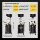 MAQUINA RECOLECTORA Y BOMBEADORA ACEITE NEUMATICA CAP.70LT AUTOOL OD720