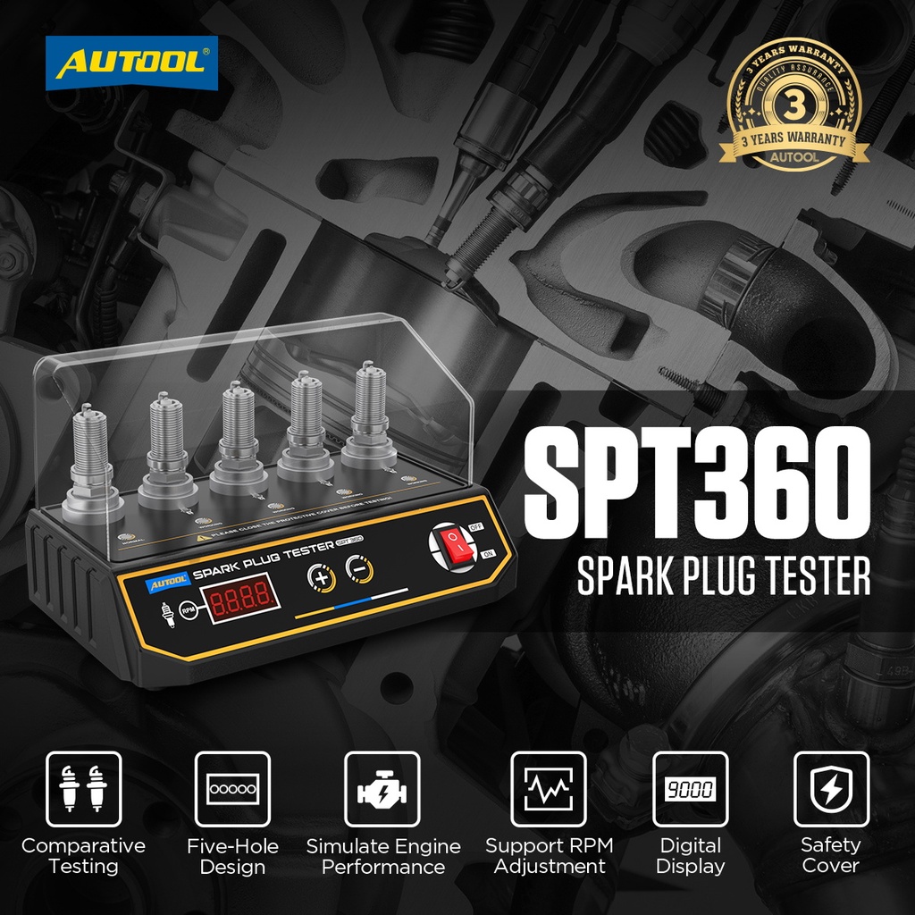 PROBADOR BUJIAS AUTOMOVILES 220V 5 AGUJEROS  PRUEBA AUTOOL SPT360
