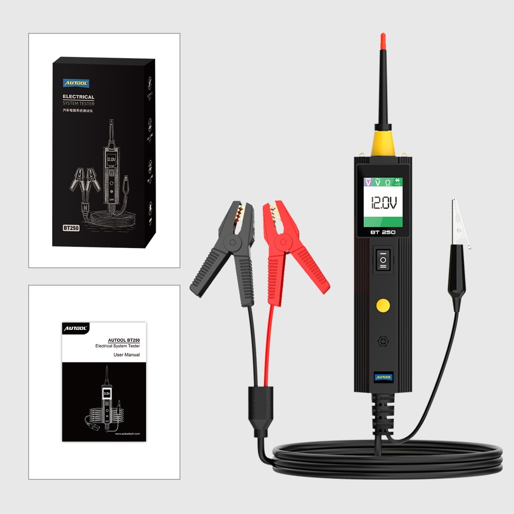 PROBADOR SISTEMA CIRCUITO ELECTRICO 9V-30V AUTOOL BT250