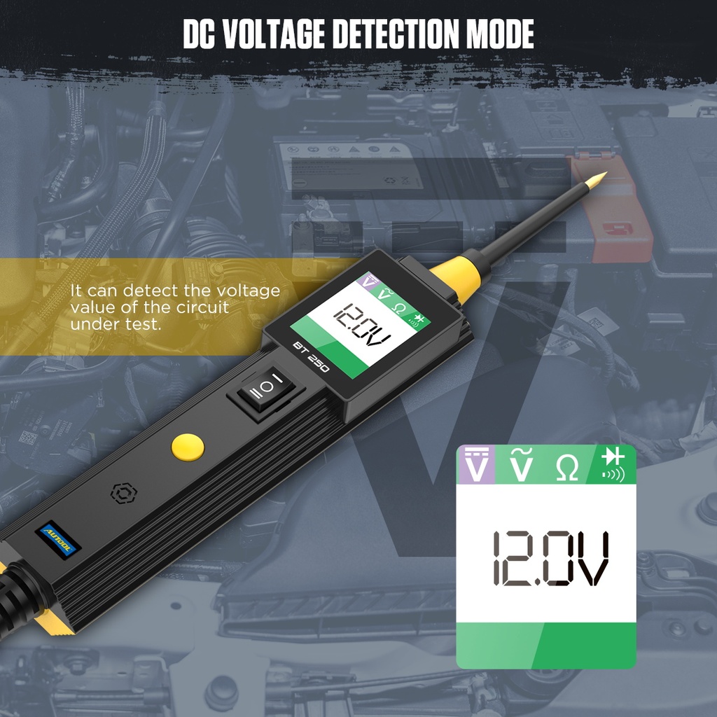 PROBADOR SISTEMA CIRCUITO ELECTRICO 9V-30V AUTOOL BT250