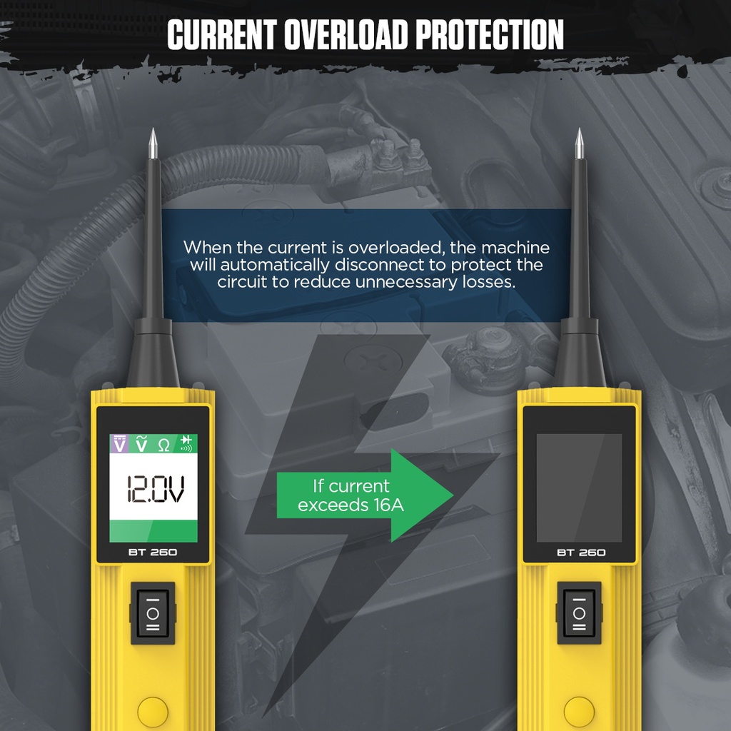 PROBADOR SISTEMA CIRCUITO ELECTRICO 9V-30V AUTOOL BT260