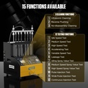 LIMPIADOR Y COMPROBADOR 6 INYECTORES COMBUSTIBLE GDI, EFI, FSI, STANDAR 15 FUNCIONES AUTOOL CT500