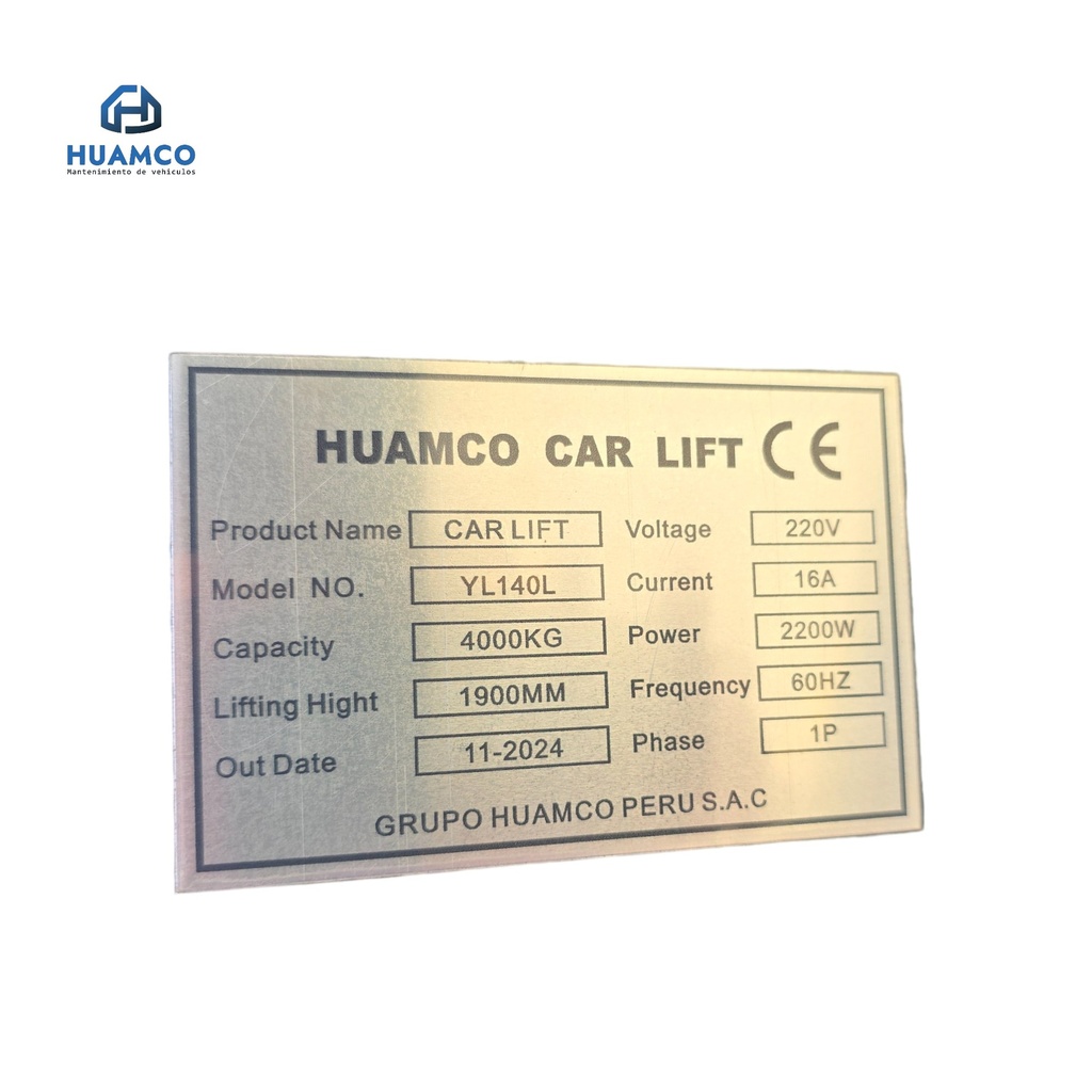 ELEVADOR 2 COLUMNAS PUENTE ARRIBA  4000KG  / HYL140L