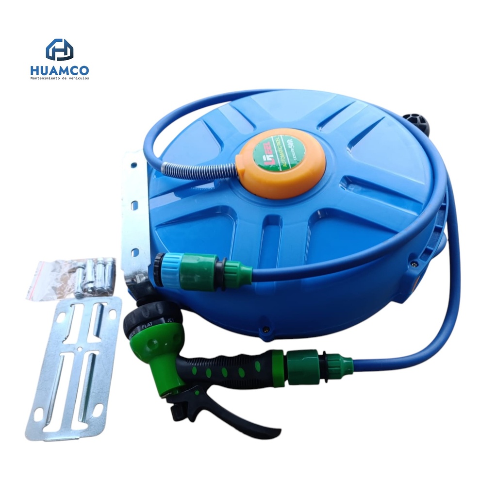   CARRETE MANGUERA AGUA RETRACTIL  15M PU / YZ-034