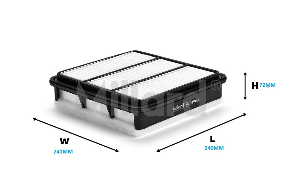 FILTRO AIRE MITSUBISHI L200 4G64 2.4L 07..14 4D56 2.5L 05..15 TRITON 4D56 2.5L 15.. / 1500A098 / MK51943