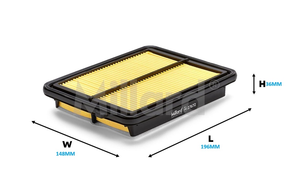 FILTRO AIRE NISSAN KICKS HR16DE P15E 1.6L / 16546-5RA0A / MK27672