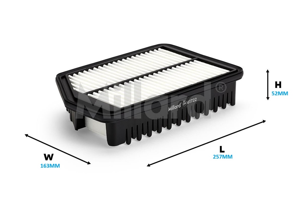 FILTRO AIRE MILLARD HYUNDAI CRETA 2006-2015 ELANTRA 1.6 2011 - 2017 KIA CERATO II 28113-3X000 / C26022 / MK61722