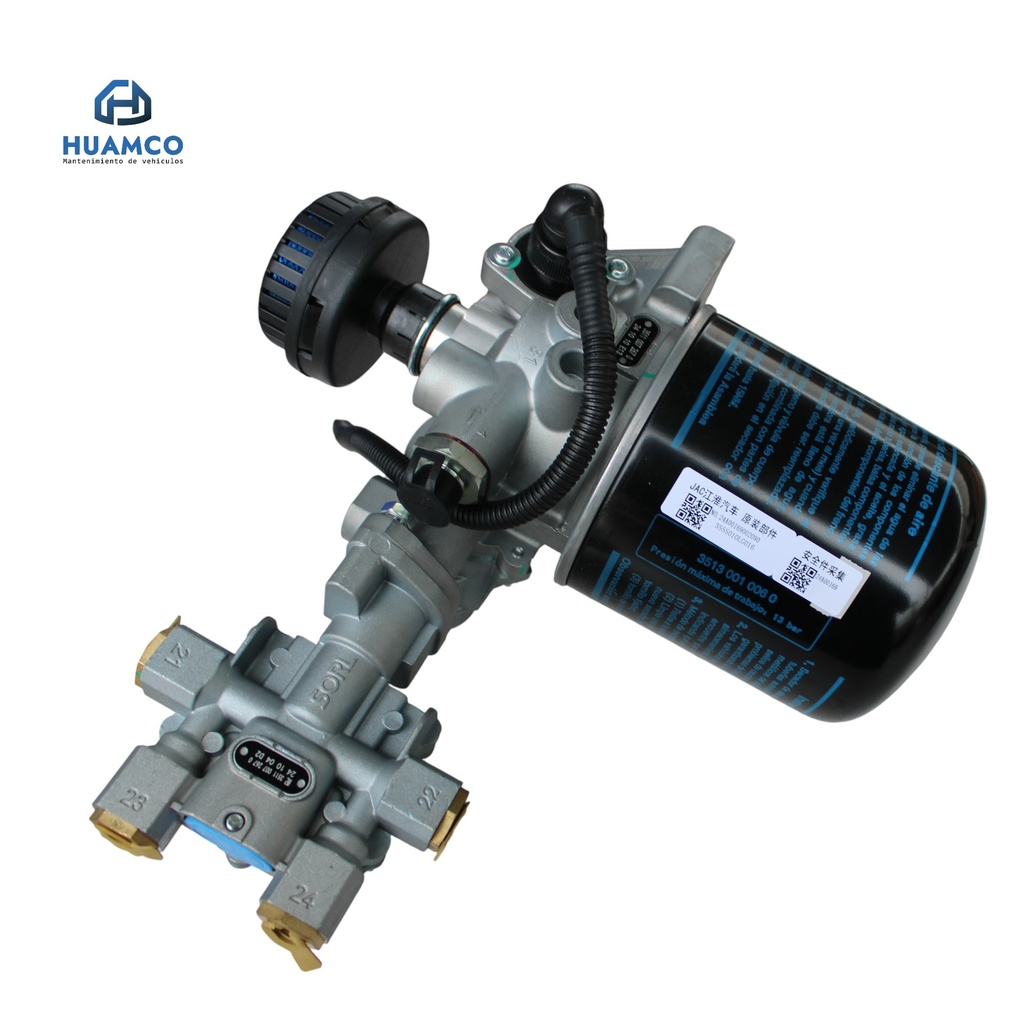 VALVULA 4 VIAS 24V  SECADOR  AIRE JAC CAMION SD800 / 3555010LG016