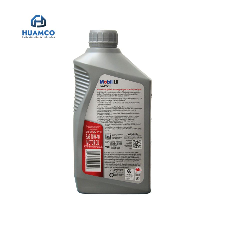 M-1 RAC 4T 10W40 0.95L/0.25USG. 650106-1