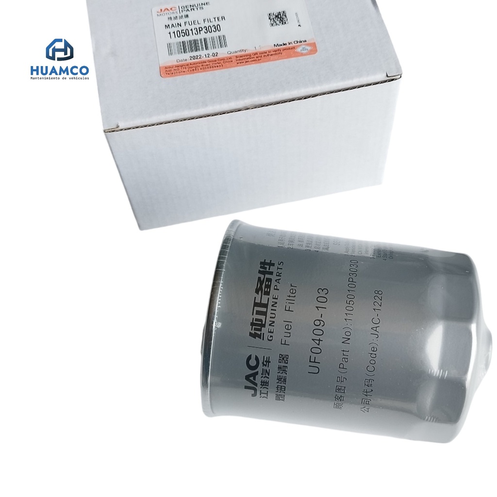 FILTRO COMBUSTIBLE SECUNDARIO JAC T6 Y T8 / 1105010P3030 / 1105013P3030