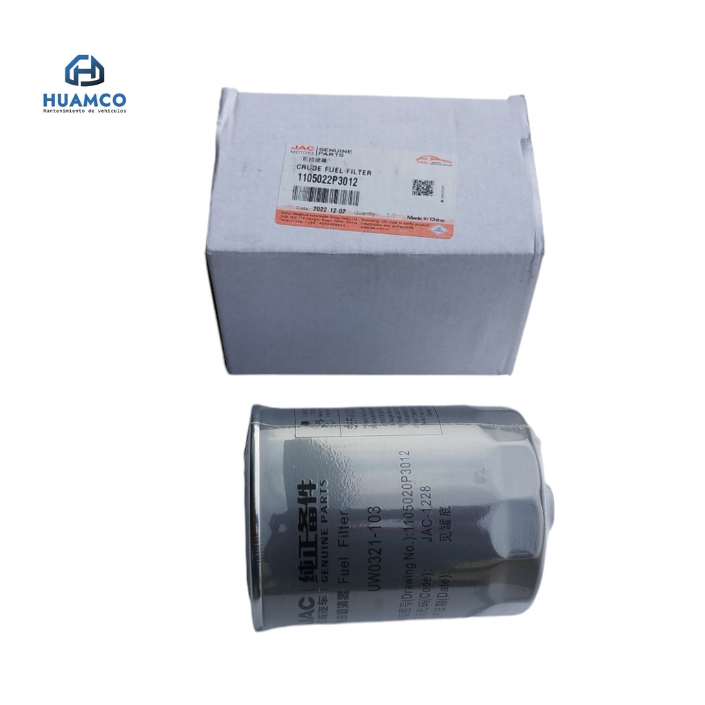 FILTRO COMBUSTIBLE SEPARADOR PRIMARIO JAC T6 Y T8 2.0 Y 2.5 2026 / 1105020P3012 / 1105022P3012