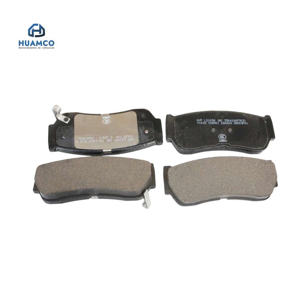 [HYF3502P442-030/130/230] JGO PASTILLA FRENO POSTERIOR JAC T6 / 3504100P3031 / HYF3502P442-030/130/230
