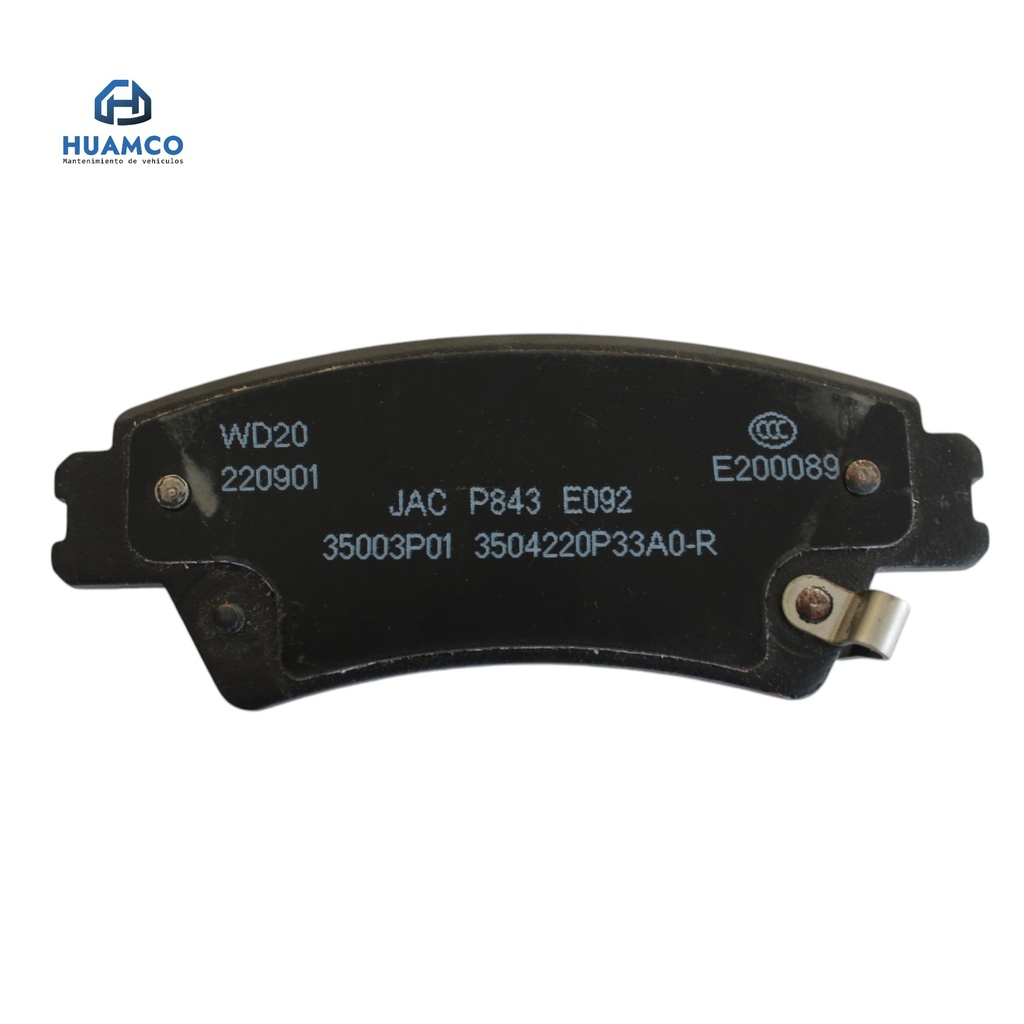 JGO PASTILLA FRENO POSTERIOR JAC T8PRO / 3504220P33A0 / 3504110P33A0