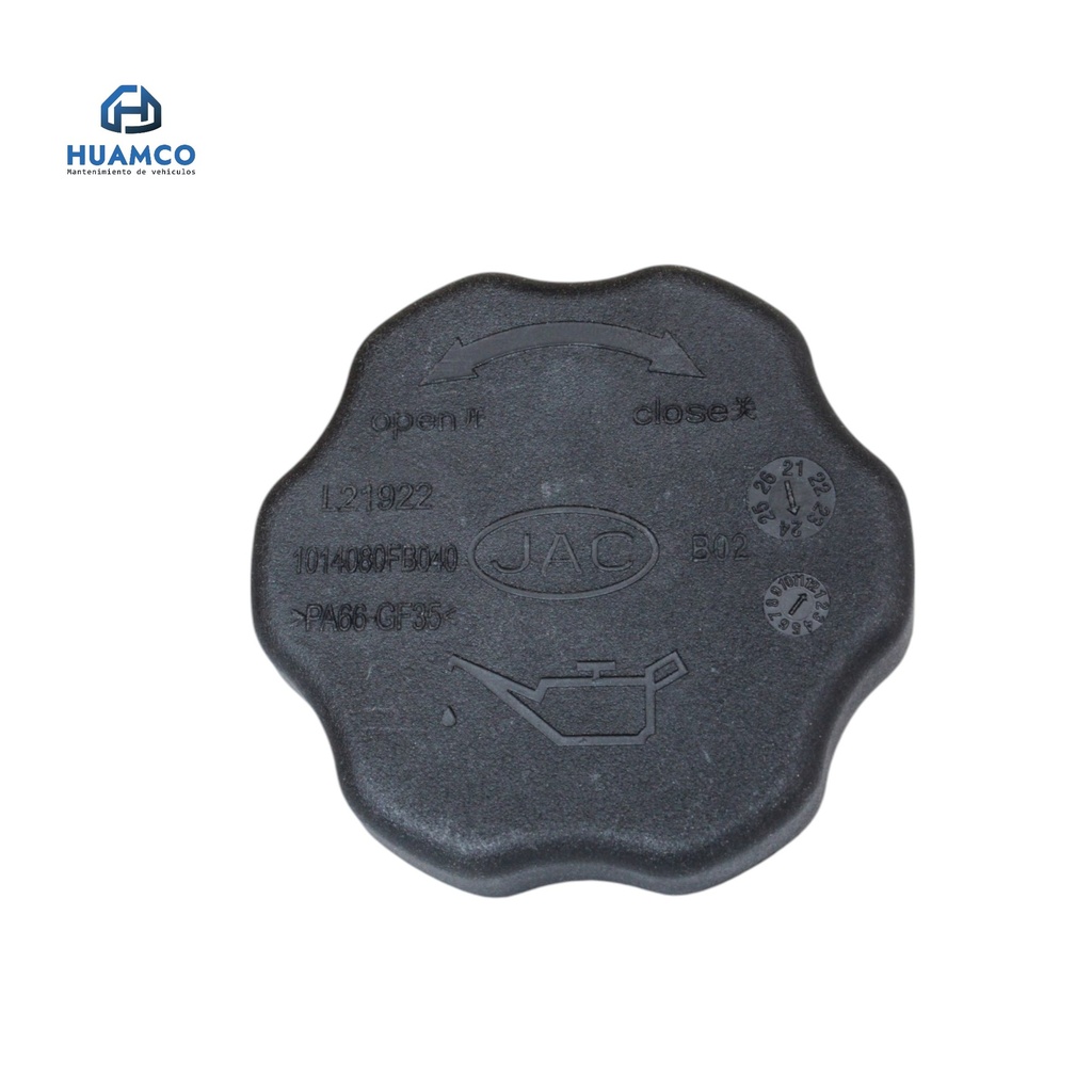[1014080FB040] TAPA LLENADO ACEITE MOTOR JAC T6,T8,T8PRO / SUNRAY - 2025 / 1014080FB040