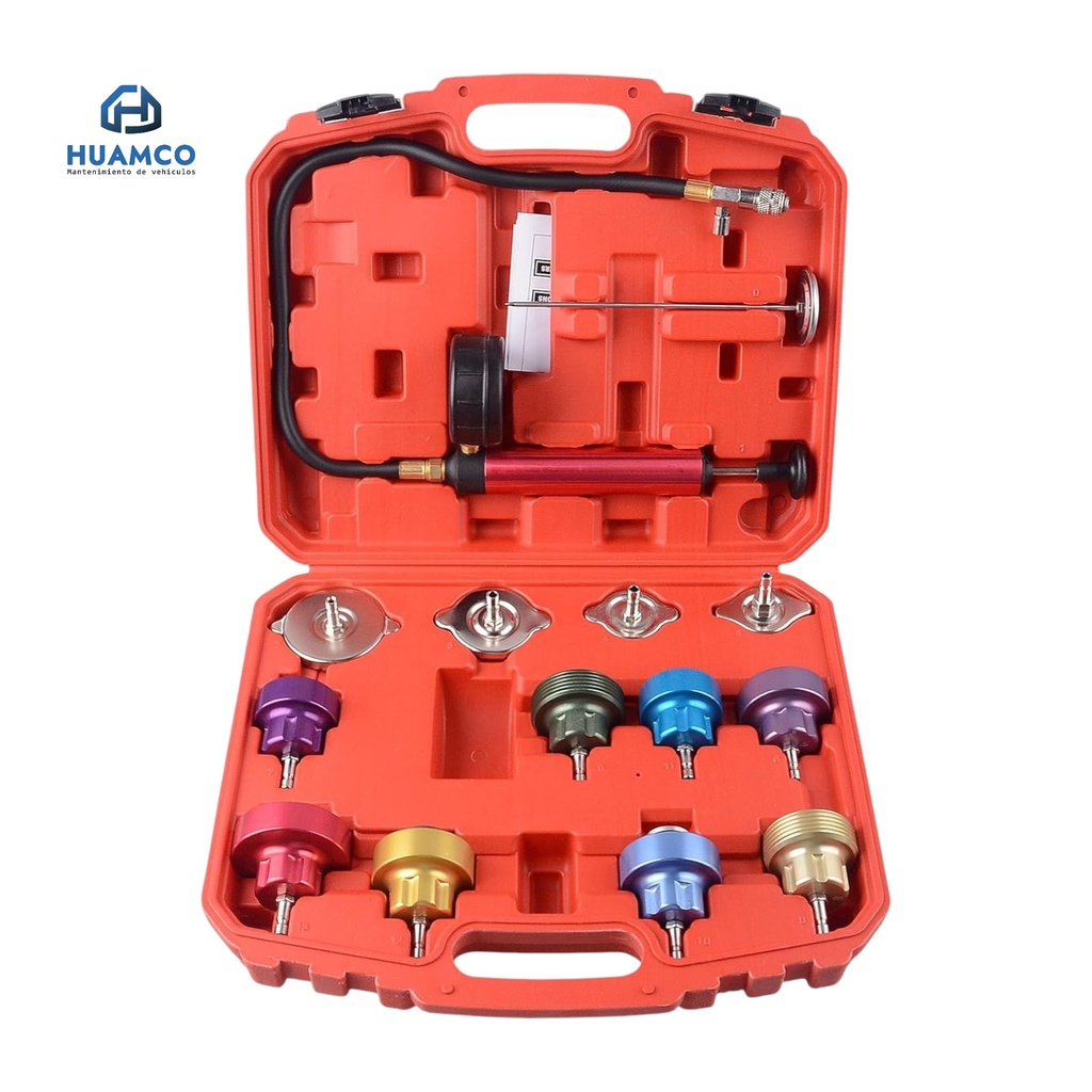 KIT DETECTOR FUGAS TANQUE AGUA AUTOMOVIL 14PCS / YZ-8001