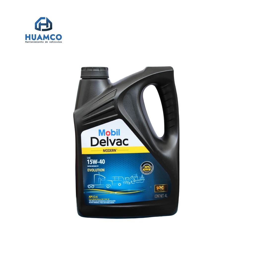 ACEITE MOBIL DELVAC MODERN 15W-40 SUPER DEFENSE V3 API CI-4 4L :PE 651286-1 / 651776-1