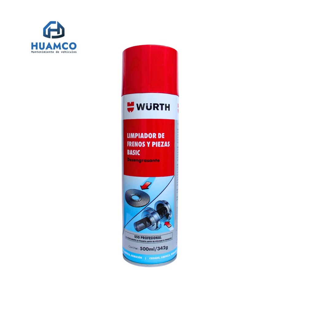 [00890 108 011] LIMPIADOR DE FRENOS WURTH 500 ML 00890 108 011