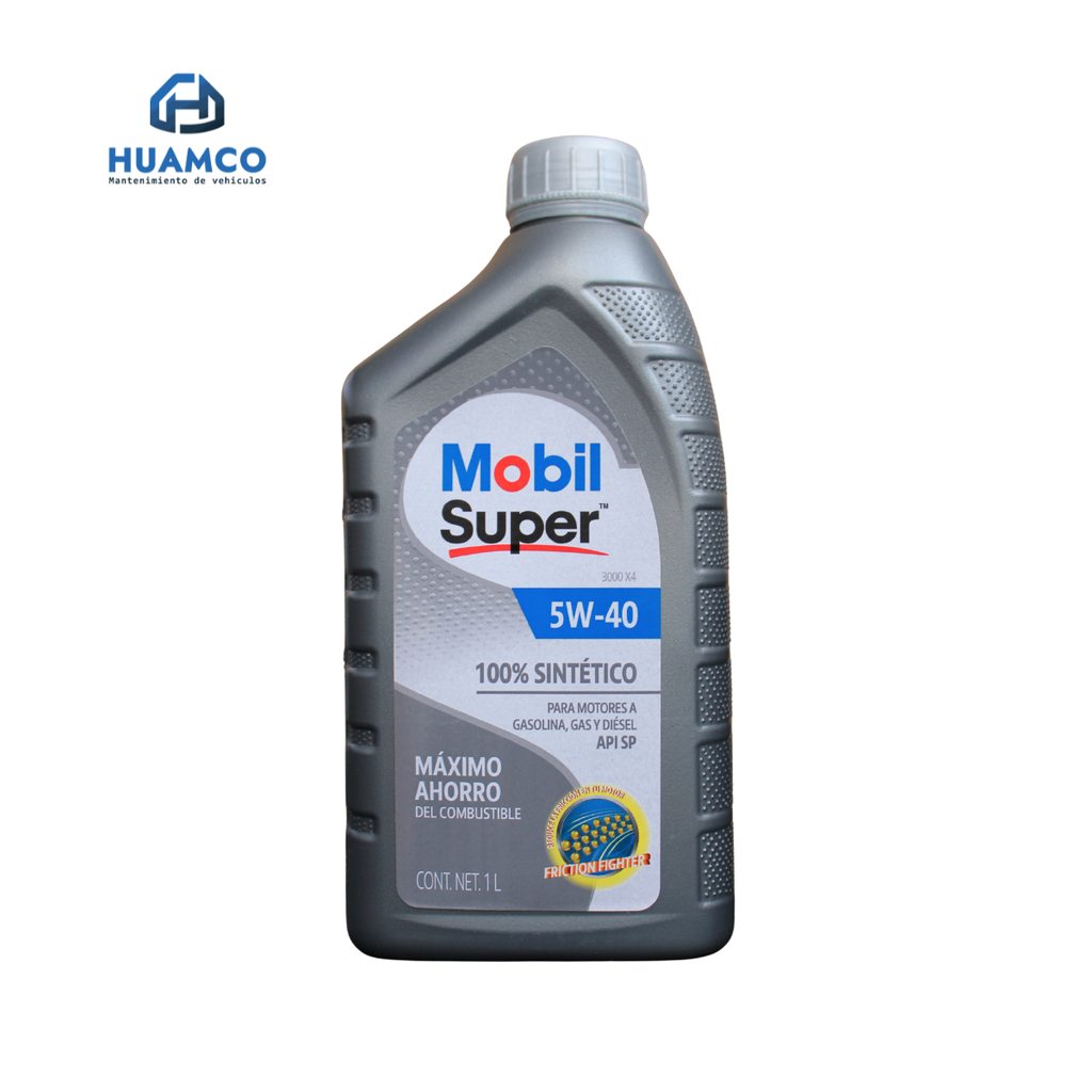ACEITE MOBIL SUPER 3000 X4 5W-40 100% SINTETICO MOTORES GASOLINA GAS Y DIESEL API SP 1L :PE 651615-1