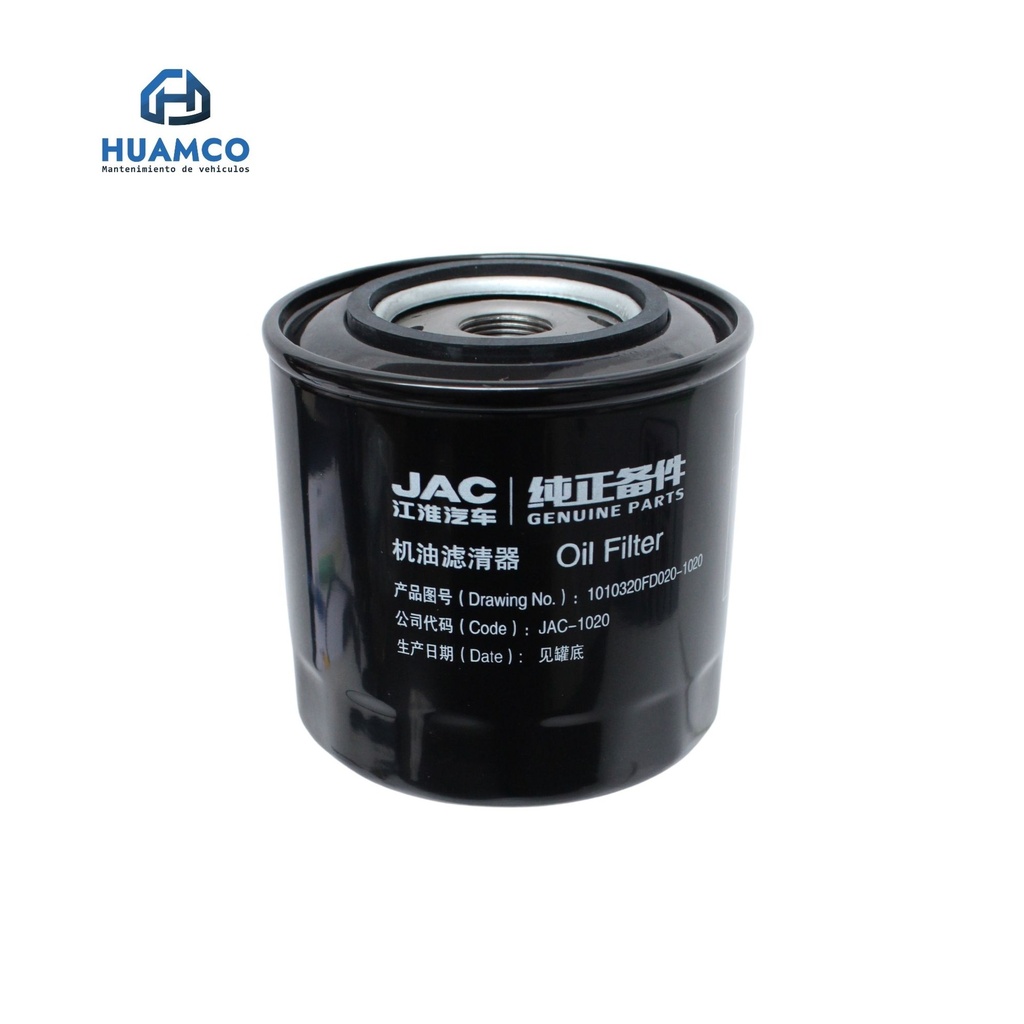 FILTRO ACEITE JAC T8 - X200 / 1010320FD020-1020 / JAC-1020 / 1010320FD020-N
