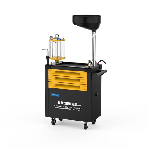 [OD760] CARRO 3 NIVELES  EXTRACTOR Y PULGADOR ACEITE NEUMATICO CAP. 80LT AUTOOL OD760